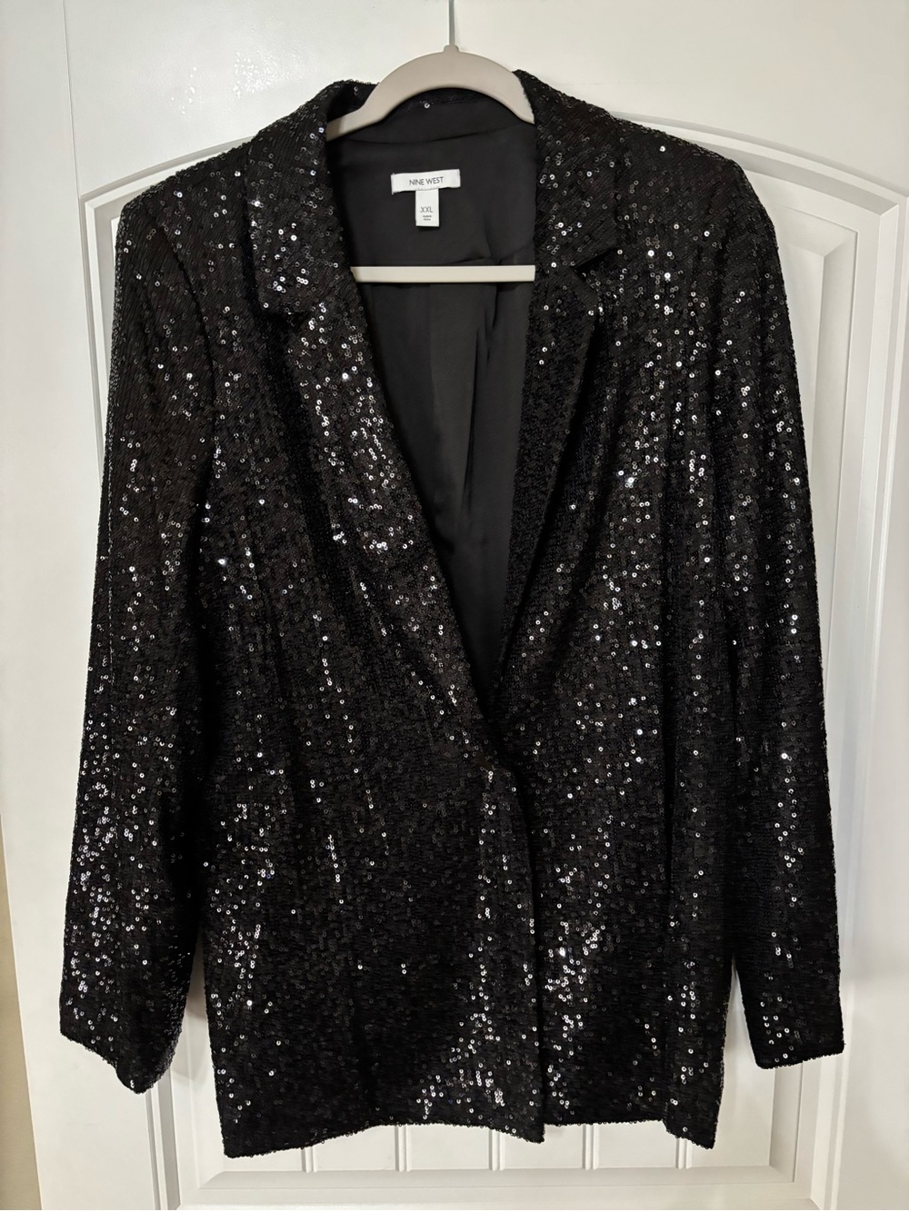 Nine West Black Sequin Blazer